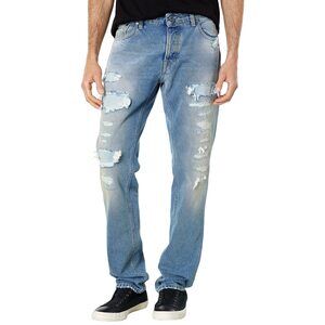 Just Cavalli Just Slim Fit Distressed Denim Blue UK 32 (US 30) 34